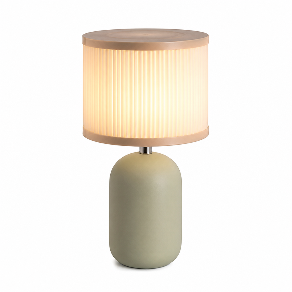 Modern Portable Mushroom LED Table Lamp with Touch Control. Rechargeable, cordless, provides ambient light for home decor.