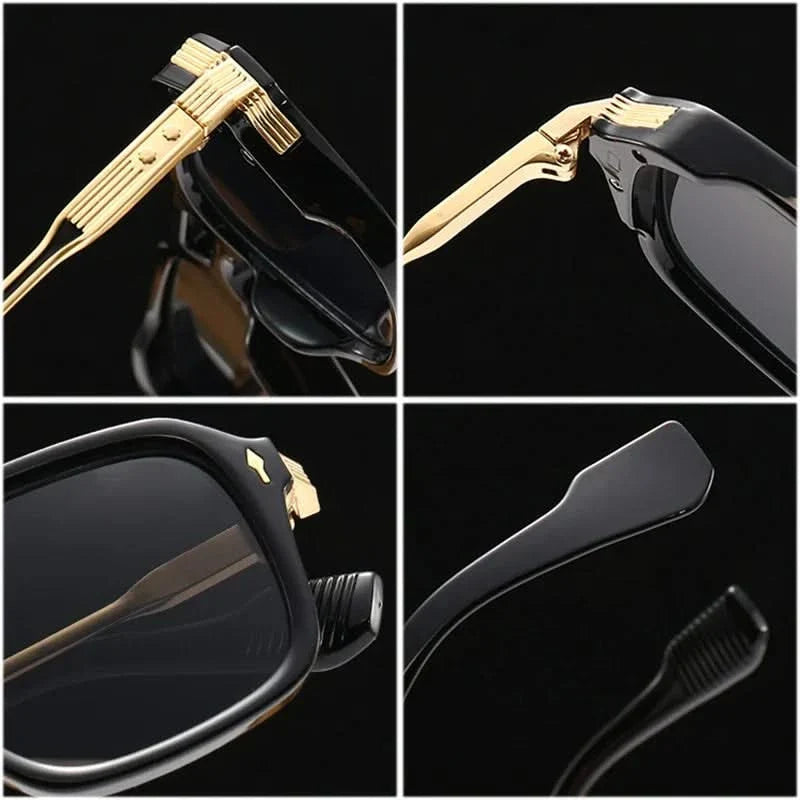 Classic retro oval unisex sunglasses with dark lenses, perfect for UV protection and a vintage fashion statement.
