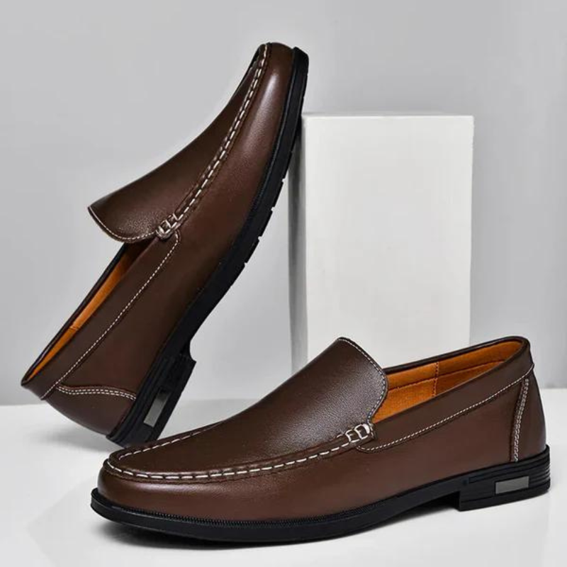 Comfortable men's slip-on walking shoes, stylish loafers for everyday versatility.