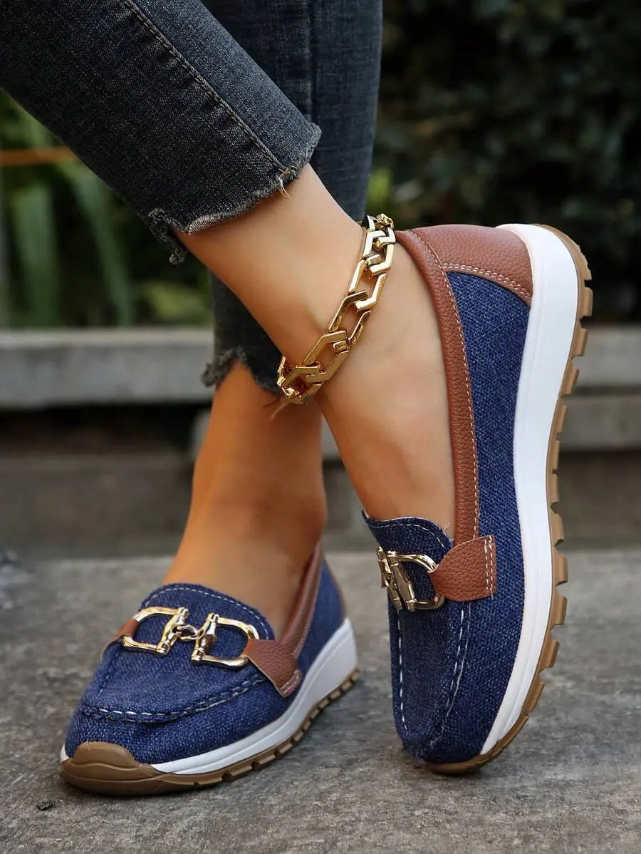 Back view of women's orthopedic walking shoes, featuring a supportive heel for comfort.