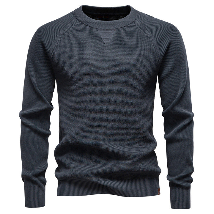 Men's waffle knit long sleeve Verona sweater, combining casual appeal with soft comfort.