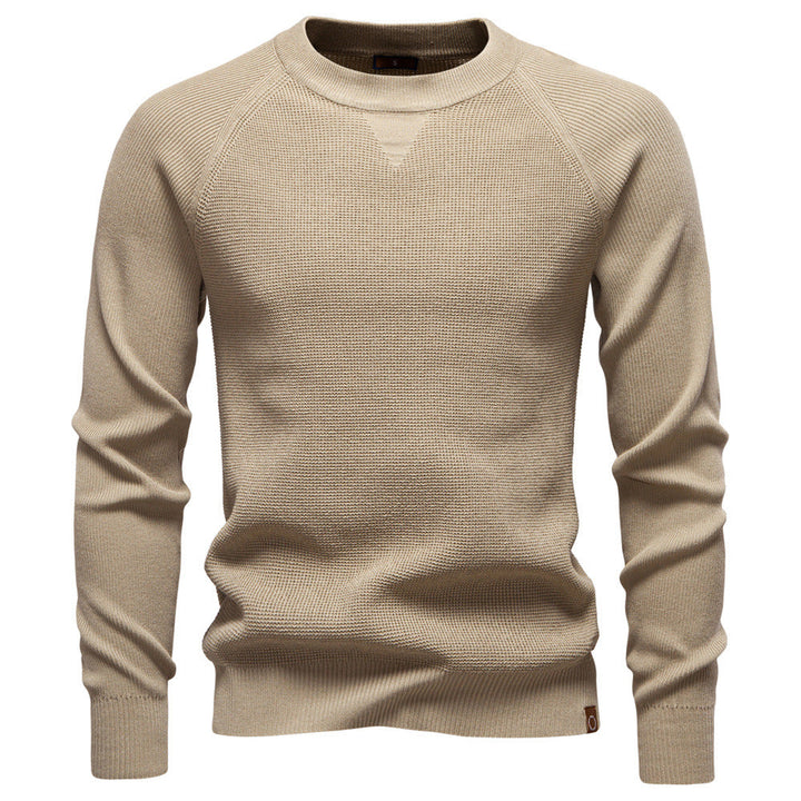 Casual chic men's Verona Waffle Knit Sweater, a versatile staple for every wardrobe.
