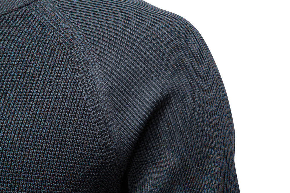 Soft men's long sleeve Verona sweater with waffle knit, great for layering or standalone wear.