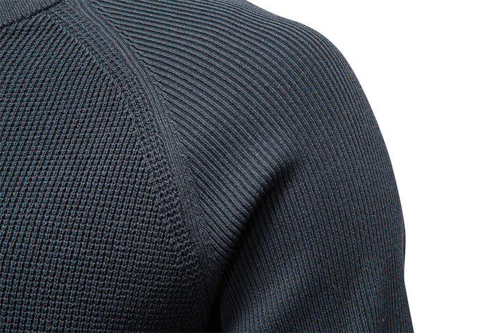 Soft men's long sleeve Verona sweater with waffle knit, great for layering or standalone wear.