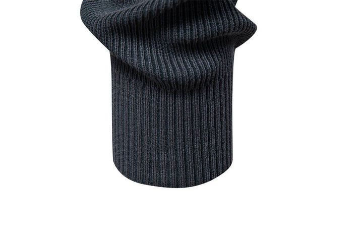 Men's Verona Waffle Knit Sweater in charcoal grey, combining modern style with classic comfort.