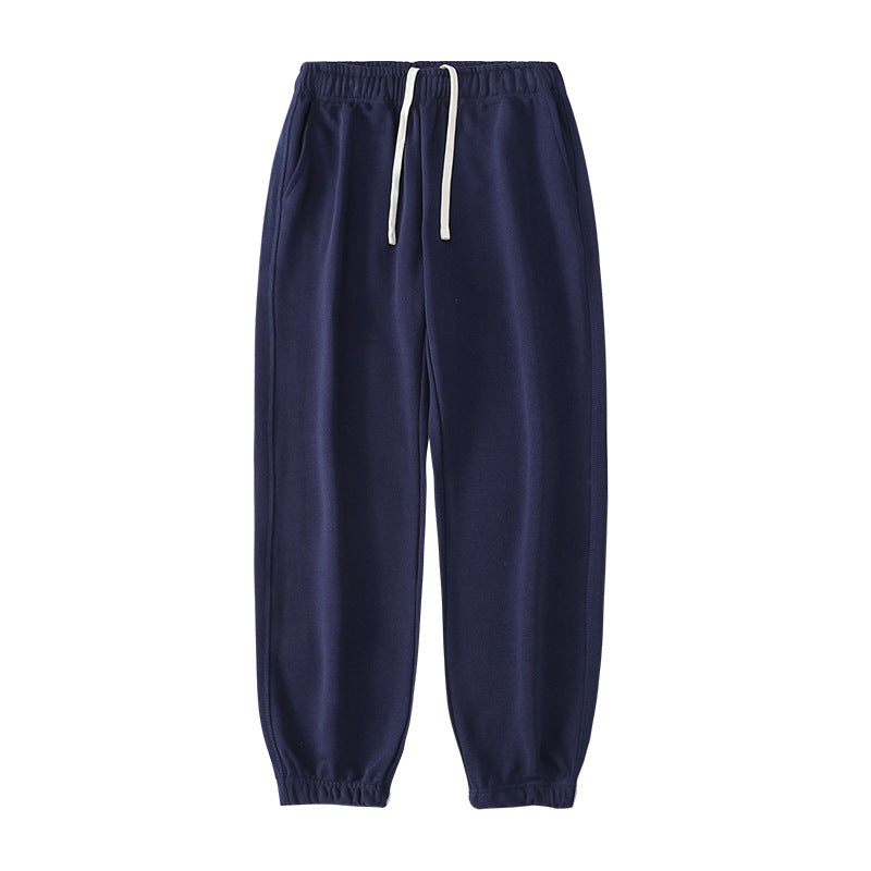 Detail shot of men's Siena comfort joggers, showing fabric texture and comfortable relaxed fit.
