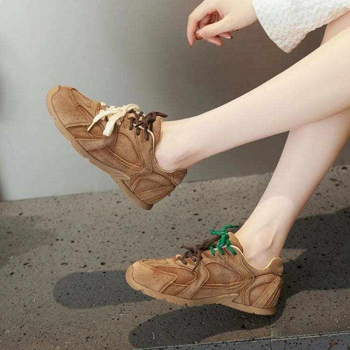 Durable & comfortable men's casual sneakers with stylish double lace design, ideal for everyday walking.
