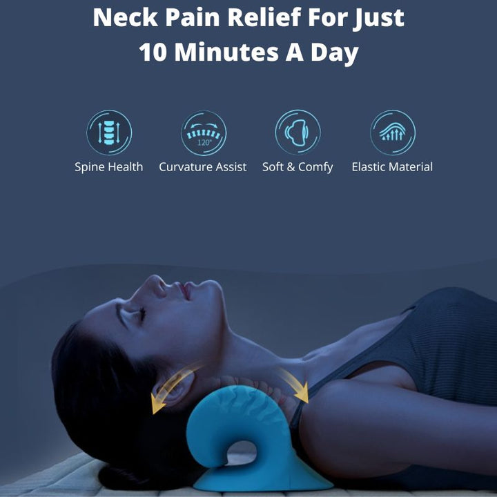 Polyurethane neck stretcher pillow, designed for cervical pain relief, alignment & daily use.