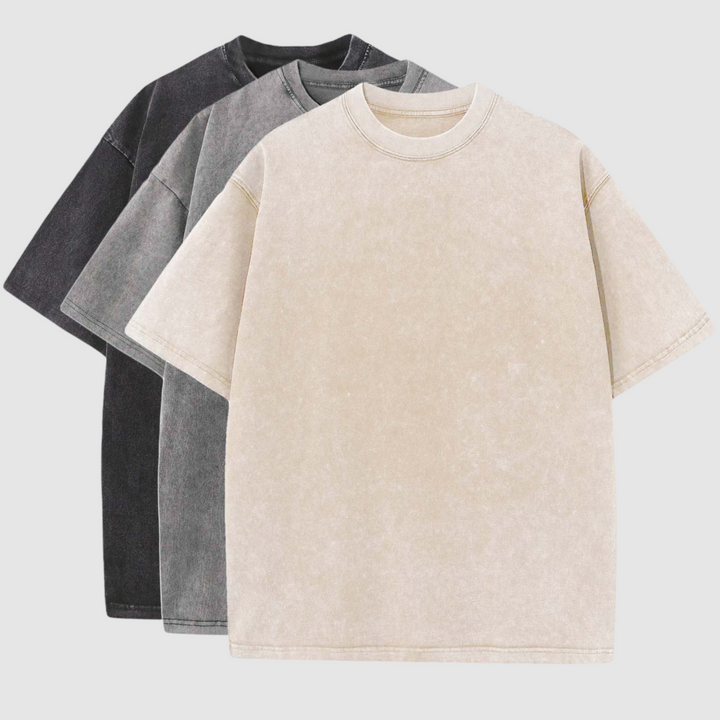 Men's heavyweight t-shirt 3-pack for ultimate comfort. Loose fit, breathable everyday essential.