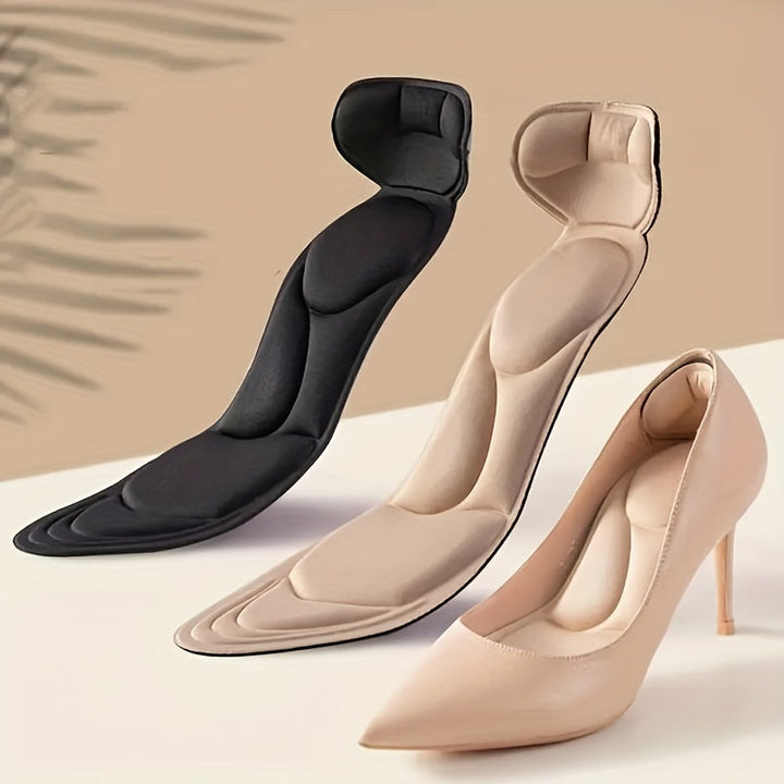 Pair of unisex memory foam heel inserts for all-day foot comfort & pain relief.