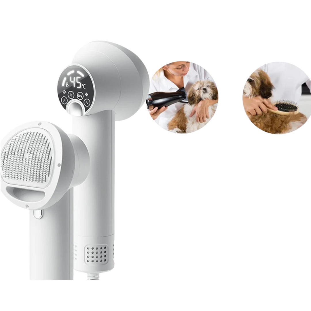 2-in-1 pet grooming hair dryer and brush, dog deshedder, pet care tool