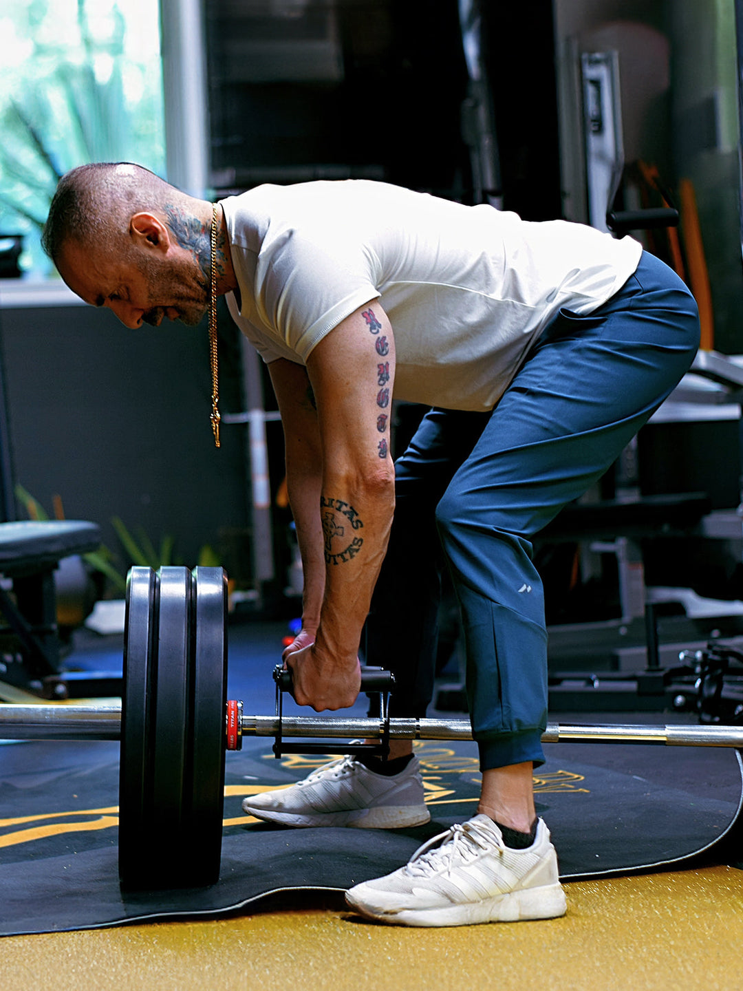 Sleek men's performance joggers. Merging athletic functionality with modern style.