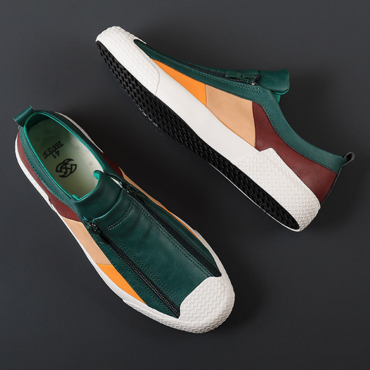 Premium handmade men's sneakers, cushioned for ultimate comfort and modern stylish casual footwear.