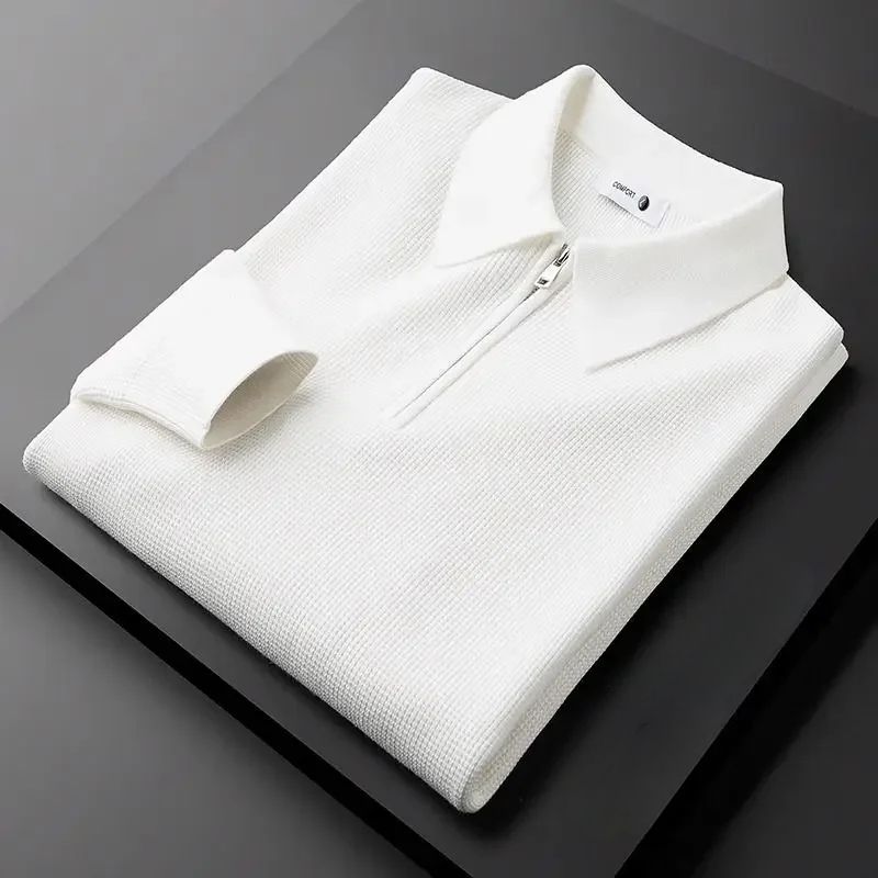Comfortable unisex pullover sweater with stylish zip collar. Ideal layering piece for everyday fall & winter outfits.