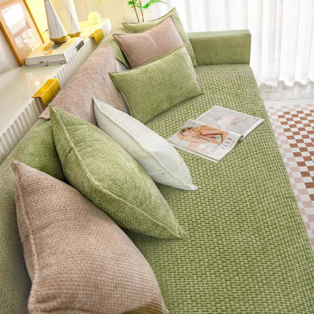 Pet-friendly velvet sofa cover offers non-slip furniture protection for your couch. Durable & machine washable.