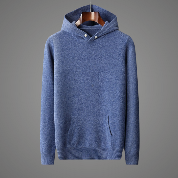 Soft feel men's comfort fit hoodie. Classic pullover style with long sleeves, ideal for casual men's clothing.