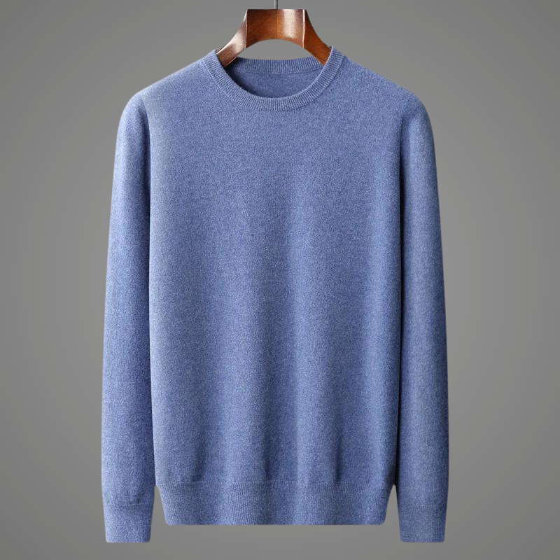 Men's premium comfort pullover sweater. Cozy long-sleeve crew neck for classic casual winter warmth.