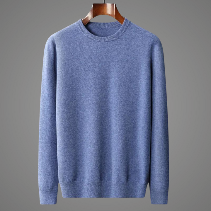 Men's premium comfort pullover sweater. Cozy long-sleeve crew neck for classic casual winter warmth.