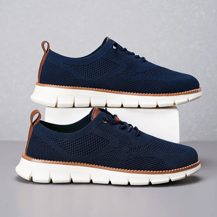 Lightweight men's breathable knit sneakers, offering all-day comfort and versatile style for casual daily wear.
