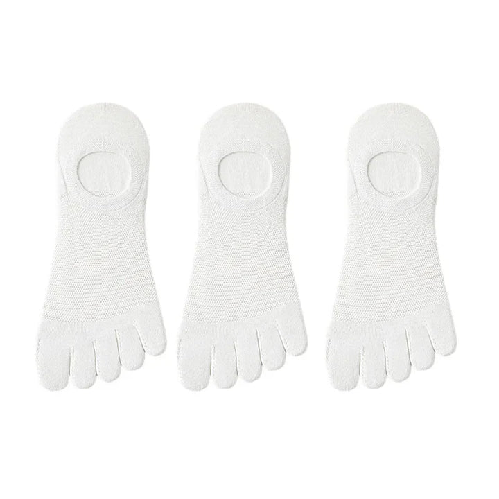 Stylish men's no-show toe socks, 3-pair pack. Perfect invisible comfort socks for any shoe, daily wear.