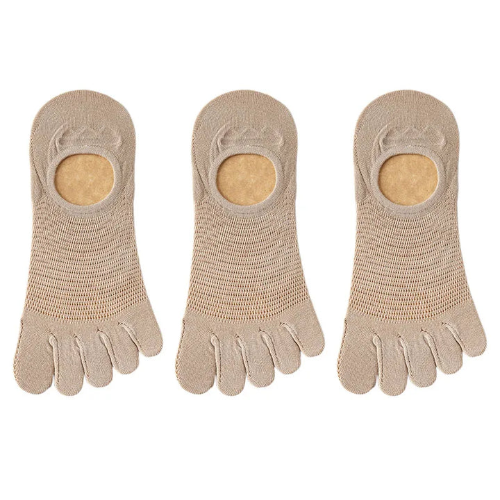 Men's invisible no-show toe socks, 3-pair pack. Breathable, athletic, casual, comfort & everyday socks.