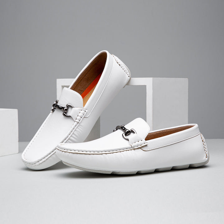 Comfortable men's slip-on loafers, designed for all-day wear. Easy-on formal footwear blending style and function.