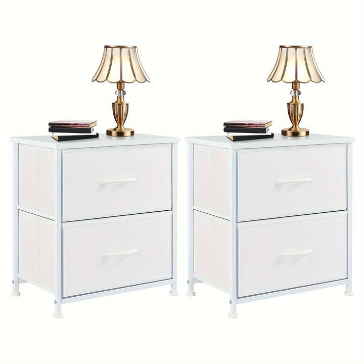 Durable and stylish pair of nightstands, each providing a spacious drawer for all your bedroom items.