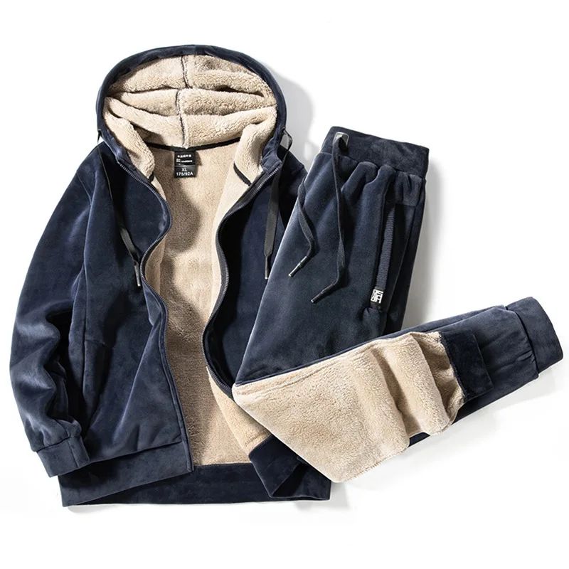Soft lamb velvet unisex two-piece loungewear set. Perfect for warm, cozy, and casual wear around the house.