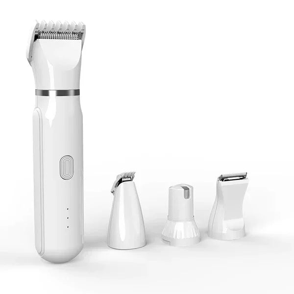 Cordless pet grooming clippers and trimmer set, USB rechargeable, designed for quiet and waterproof animal care