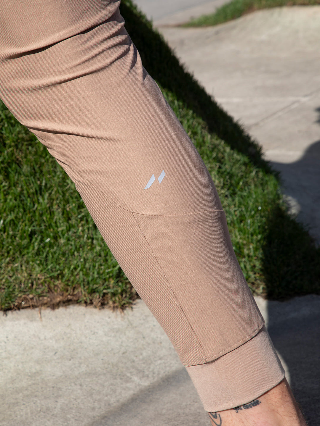 Flexible men's stretch fabric joggers. Full range of motion for active lifestyles.