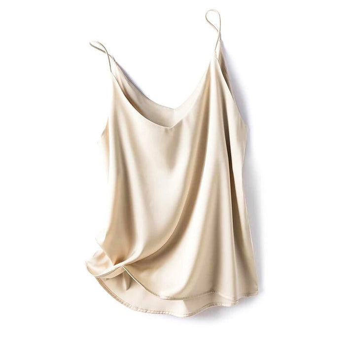 Chic women's silky camisole top, great for an elegant evening look or a fashionable casual layer.