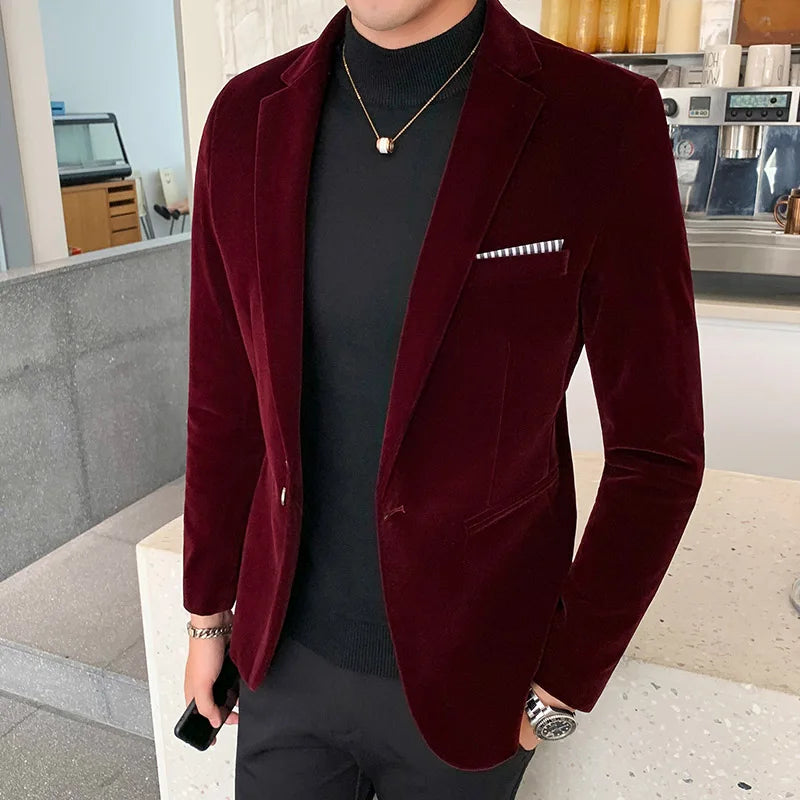 Slim fit men's midnight formal jacket. A sharp, tailored blazer for modern men's formal wear & special events.
