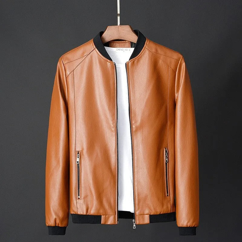 Classic fit men's sleek water-resistant everyday jacket. Versatile outerwear for all-weather and casual men's fashion.