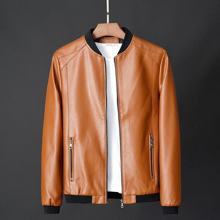 Classic fit men's sleek water-resistant everyday jacket. Versatile outerwear for all-weather and casual men's fashion.
