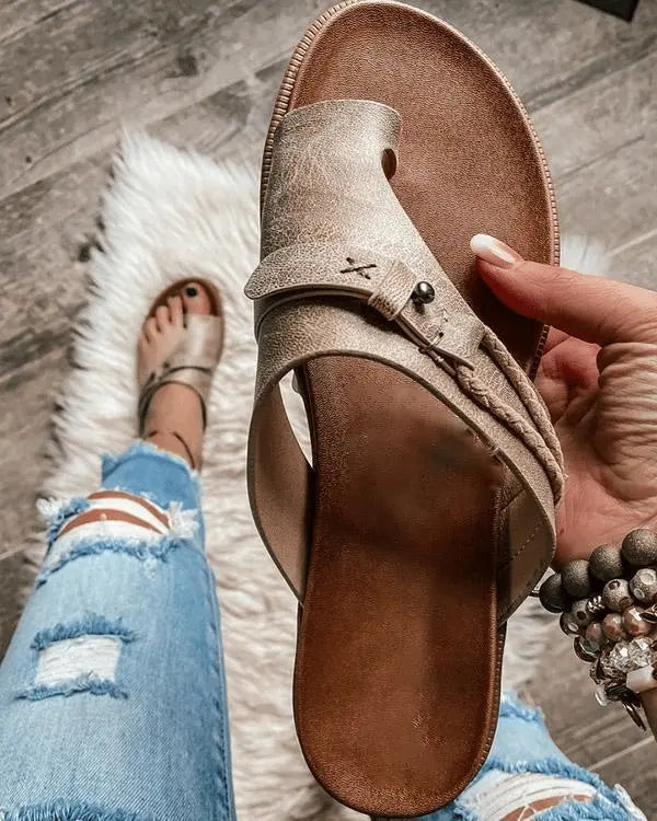 Versatile orthopedic sandals for women, designed for foot health with elegant arch support.