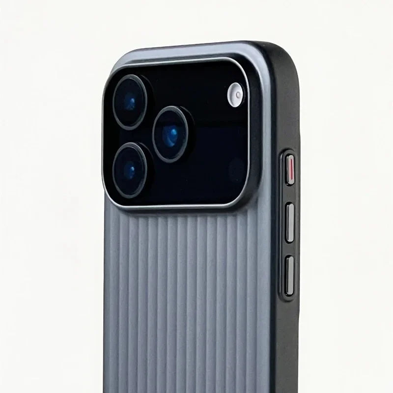 Slim & strong: Men's Titanium Shield Pro iPhone case, offering durable protection & full wireless charging compatibility.