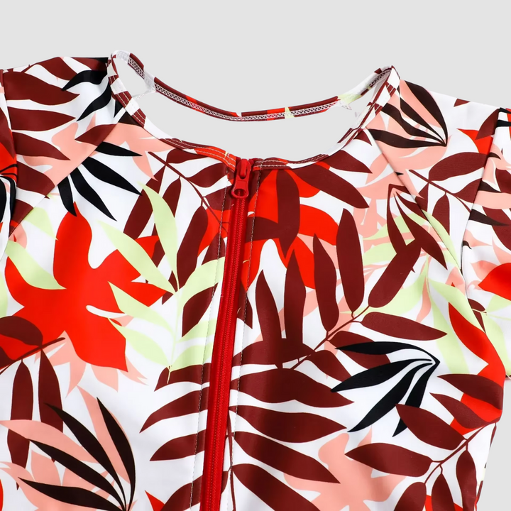 Versatile women's one-piece monokini with zipper, great for beach, pool, or active summer adventures.