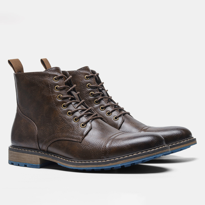 Men's rugged side zip everyday boots by Bayshore, durable, comfortable, and casual footwear.