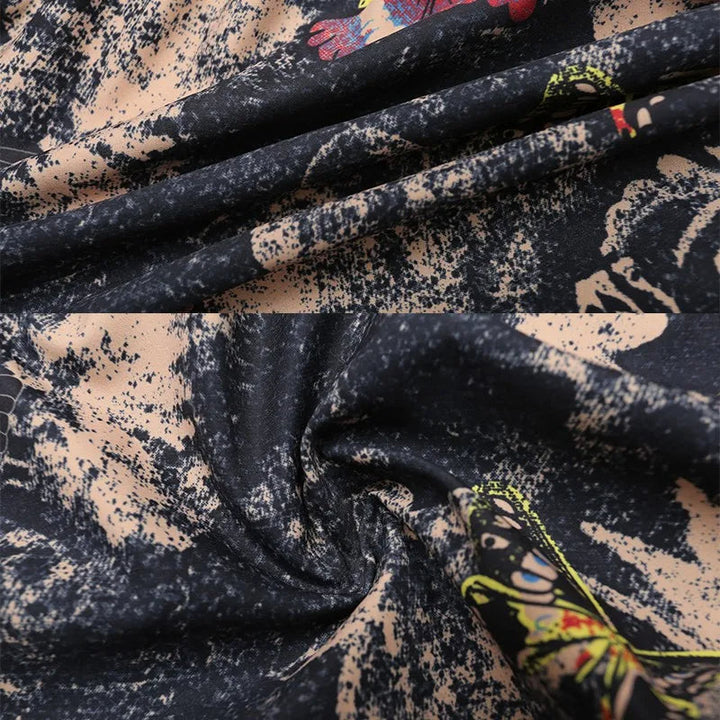 Vibrant patterned men's shorts, relaxed fit, drawstring waist for easy summer fashion.