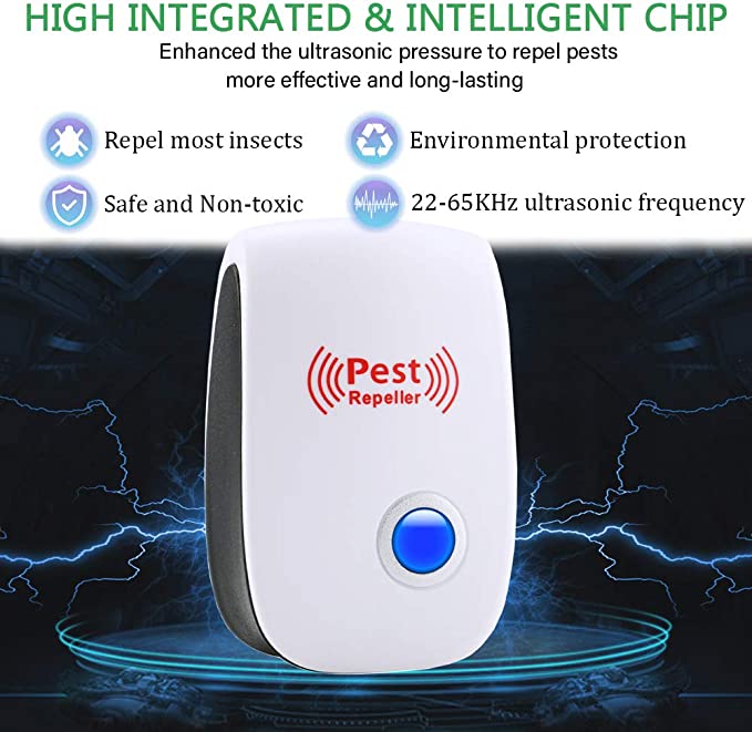 Pet-safe ultrasonic pest repeller for home. Non-toxic, silent rodent control & insect repellent. Get rid of rats.