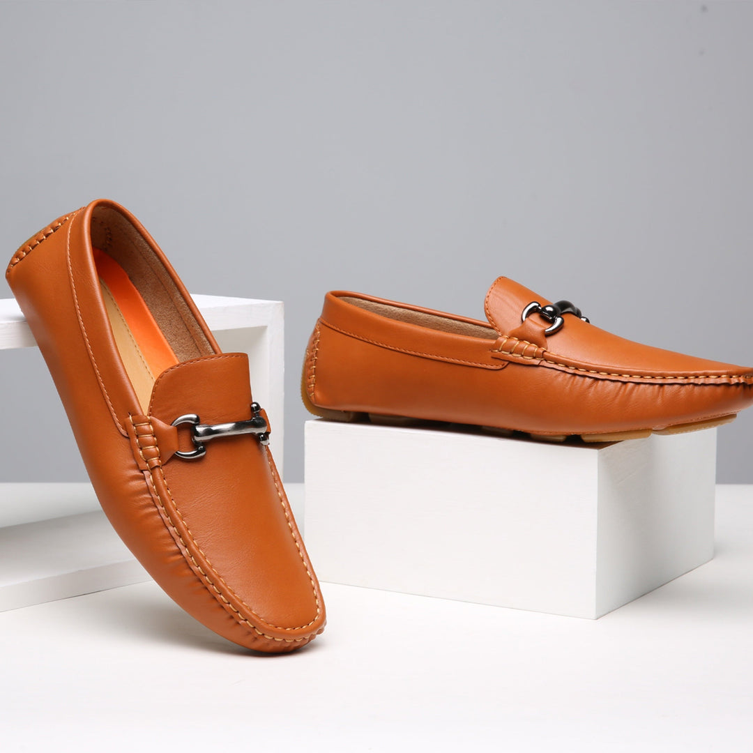 Men's black slip-on loafers, perfect for professional style & comfort. Elegant dress shoes for formal or casual smart wear.