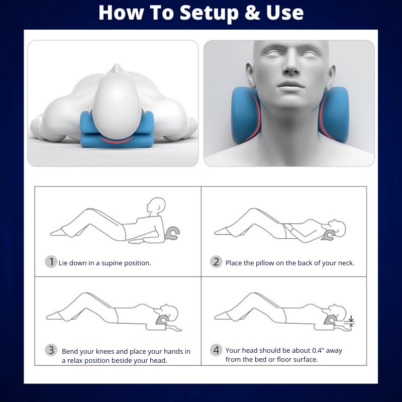 Unisex neck stretcher for tension release, stress relief, and cervical alignment support.