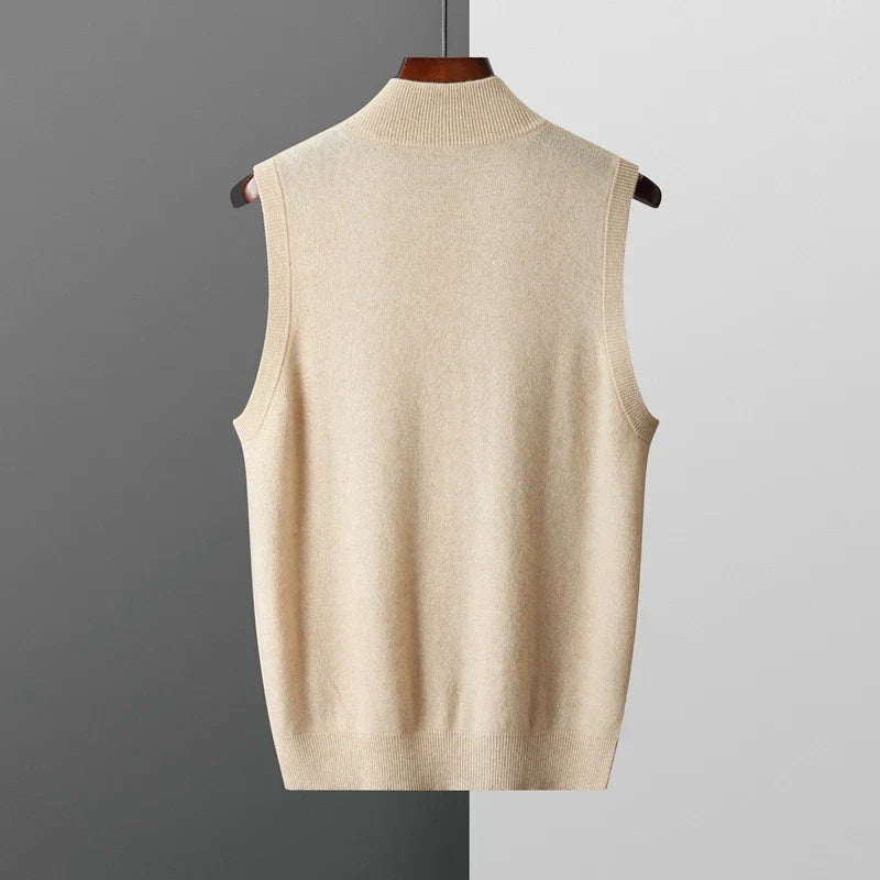 Warm men's full-zip vest, great for winter layering or cool weather comfort.