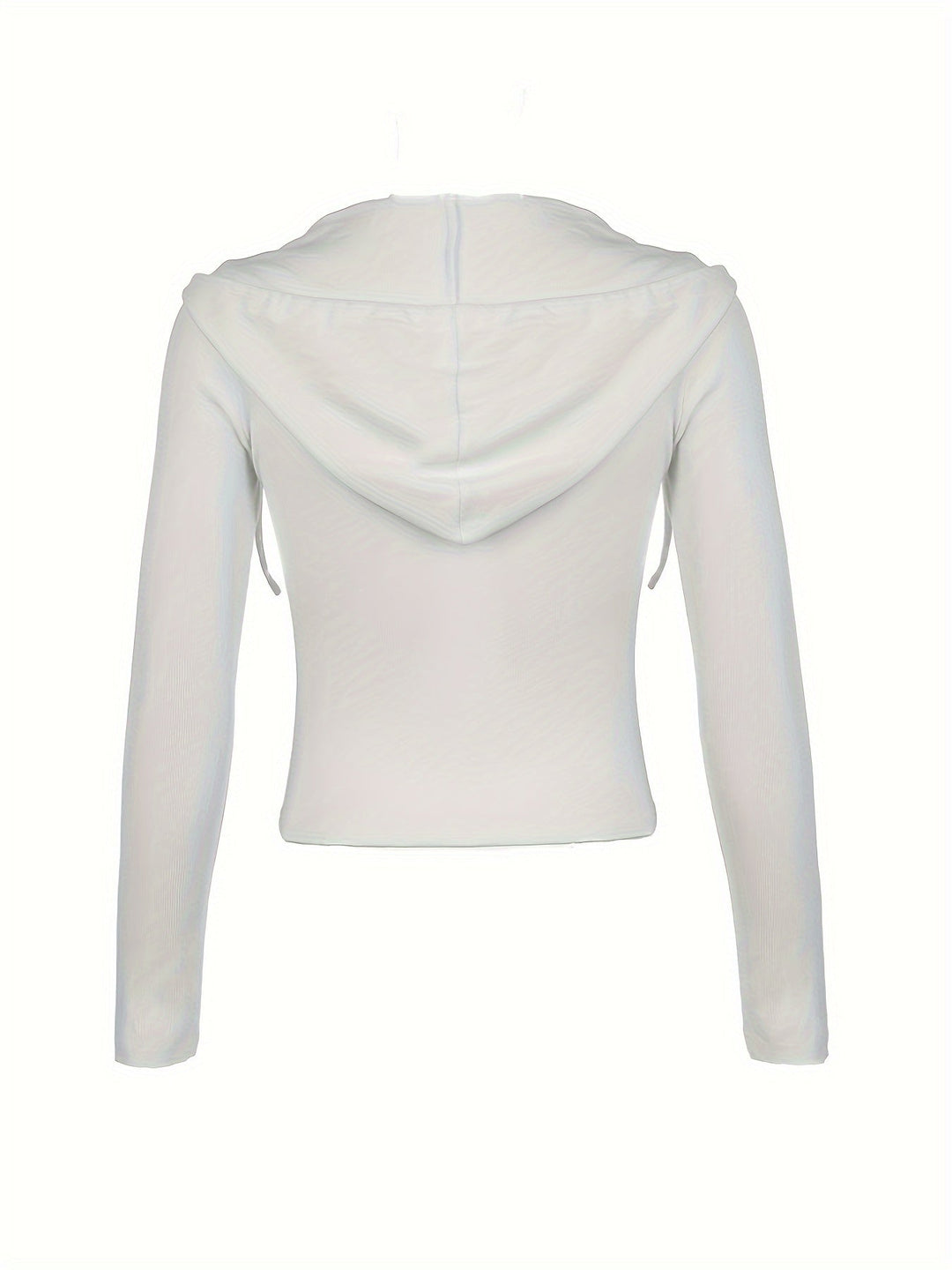 Spring fashion essential: women's stylish cropped hoodie. Comfortable long-sleeve hooded top for casual days.