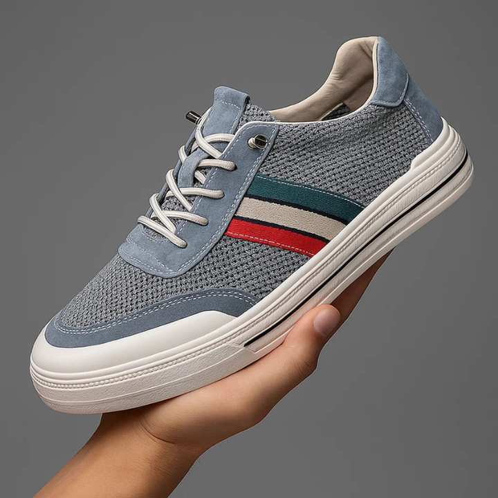 Stylish men's retro sneakers, great for sporty casual outfits and everyday comfort.