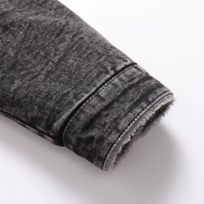 Classic unisex blue denim jacket, essential outerwear for everyday warmth and style.