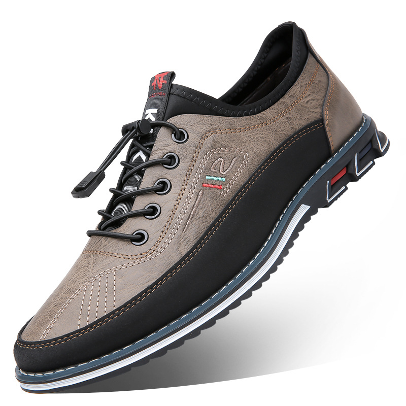 Waterproof men's Oxford barefoot shoes, natural comfort, ideal for travel.