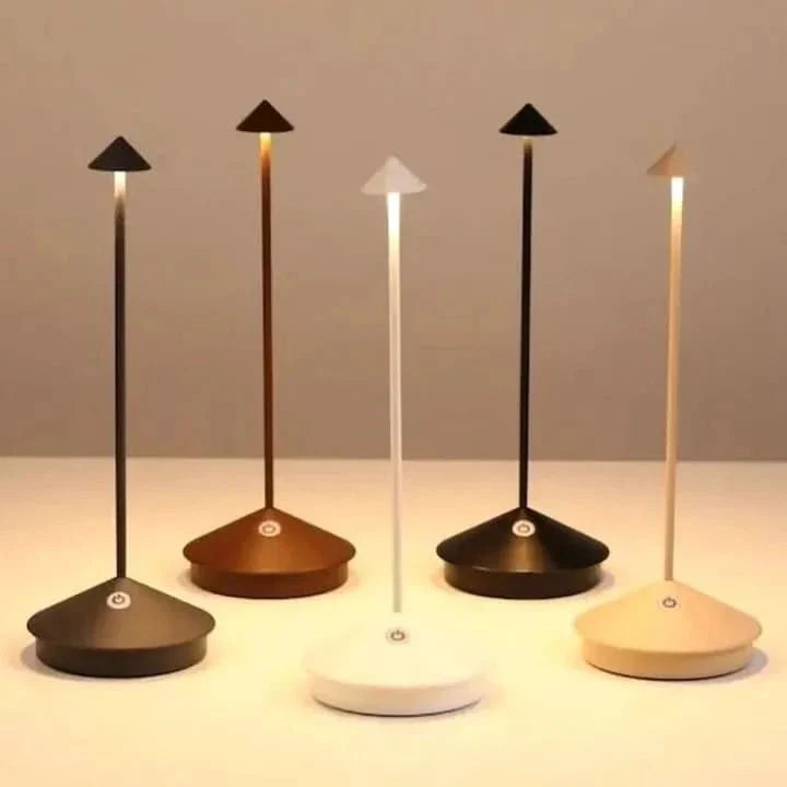 Indoor wireless LED spotlight, dimmable & waterproof, perfect for accent lighting. Rechargeable.
