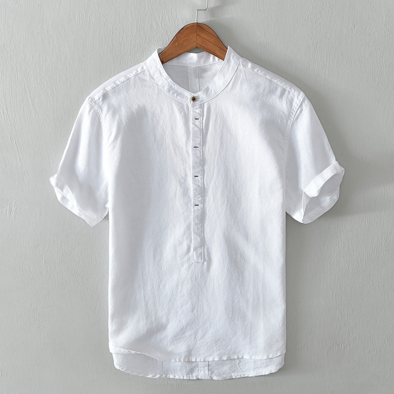 Men's breathable long sleeve shirt, lightweight button-up perfect for summer travel & resort wear fashion.