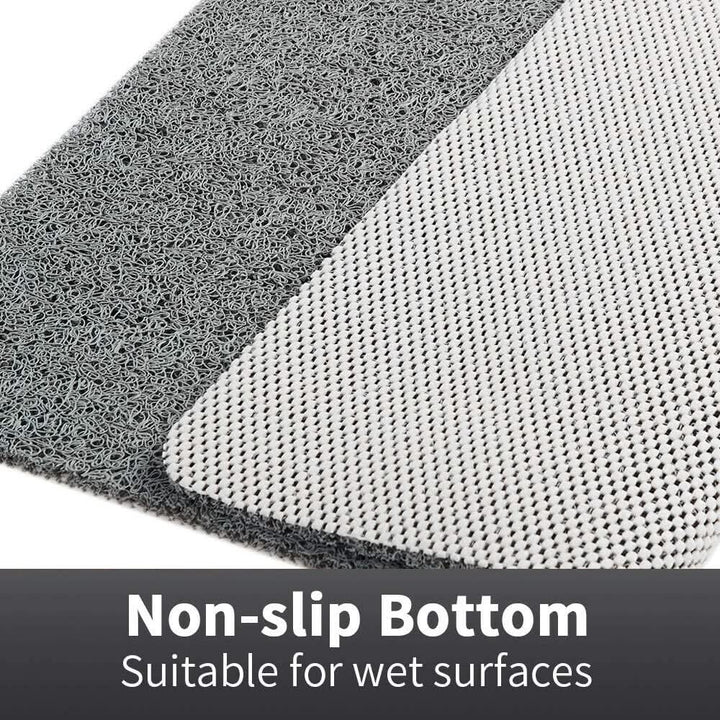Non-slip shower mat with hygienic drainage, easy clean PVC for ultimate bathroom safety & comfort.